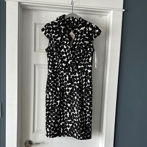 Ann Taylor Black White Patterned shirt Dress